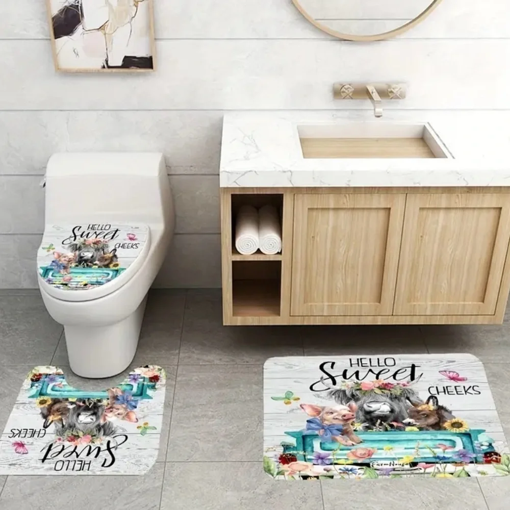 4pc Hello Sweet Cheeks Bathroom Set NWT